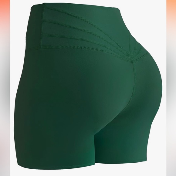 Aoxjox Trinity Workout Biker Shorts 6” • Small • Storm Green - Picture 1 of 6